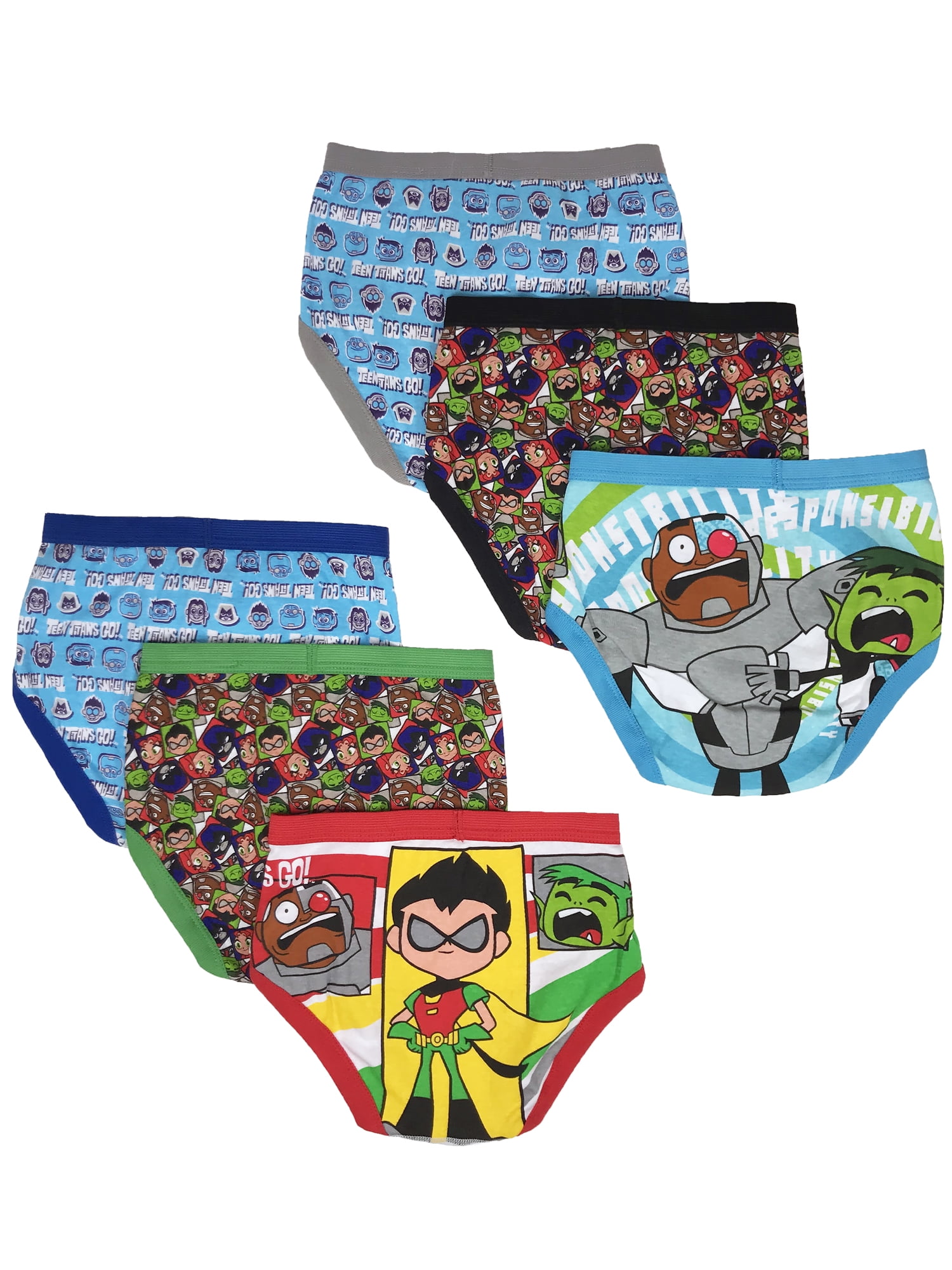 ✨ Size 10 ✨ New With Tags 3 Boys Athletic Boxer Briefs Teen Titans Go 