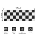 thumbnail image 5 of Black and White Checkered Pattern Door Rugs,Washable Non Slip Door Mats Indoor,Decorative Door Mats,Entry Mat Indoor for Entrance,Bedroom,Kitchen,Bathroom,16"x47", 5 of 5