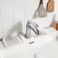 thumbnail image 3 of Panxico Drain Rack Kitchen Essentials Kitchen Sink Splash Guard Silicone Faucet Handle Sink Guard Kitchen Sink Sponge Holder Kitchen Sink Faucet Faucet Pad White 2B, 3 of 3