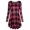 Red, variant on 2025 Clearance under $5 asdoklhq Womens Plus Size Clearance Dresses,Women's Long Sleeve O-Neck Plaid Color Block Casual Loose Fit Tunic Dress