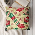 thumbnail image 3 of Merry Christmas , Cute Gloves Green Red Festive Decor Pillowcase Cushion Cover for Bedroom Sofa Indoor Outdoor, 3 of 5