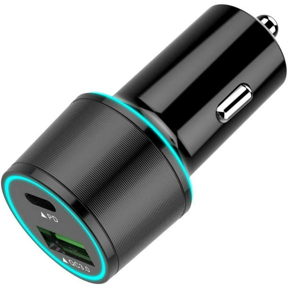 36W Quick Car Charger 2-Port USB Type-C PD Power Adapter R8Z for Samsung Galaxy Tab A 10.1 (2016) TabPRO 8.4 3 8.0 7.0 4 10.1 SM-T530 2 10.1, S5 Active, S10 5G On5 Note 9 8 5 NotePRO 12.2 4 3