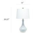 thumbnail image 3 of Home Decorative Ceramic Tear Drop Shaped Table Lamp - Light Blue, 3 of 7