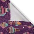 thumbnail image 4 of Ambesonne Fish Valance Pack of 2, Style Ornate, 54"X18", Plum Purple, 4 of 5