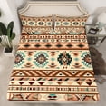 thumbnail image 2 of Western Bed&nbsp;Sheets&nbsp;Set Southwestern Sheets,Geometric Aztec Sheet&nbsp;Set Twin,Geometry Triangle Bedding&nbsp;Set Vintage Exotic Stripes Western Home Decor, 2 of 6