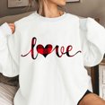 thumbnail image 1 of Aqestyerly Saint-Valentin Amour Imprimé Mode Femme Manches Longues Col Rond T-Shirt Impression Blouse Ample Hauts, 1 of 3