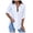 White, variant on OSOLU Solid Color Autumn Leisure Long Sleeve V-neck Button Women Shirt Trendy Dailywear