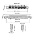thumbnail image 3 of Ensemble complet de chevalets pour guitare électrique 12 cordes, alliage de zinc argenté, pièces et accessoires, 3 of 4