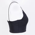 thumbnail image 4 of Mialoley Women Sling Top Solid Color Crop Low Chest Sexy Bodycon Top Clothes, 4 of 6