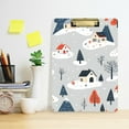 thumbnail image 2 of FORMRS Acrylic Clipboard with Low Profile Clip Standard A4 Letter Size, 12.5" x 9", Cartoon Blue Houses, 2 of 8