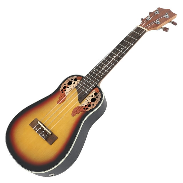 Ukulele Toy, 23in Volume Adjustable Fine Workmanship Ukulele Instrument Rosewood Fretboard for Music Enthusiasts