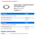 thumbnail image 2 of Exhaust Gasket - Compatible with 2010 - 2013 Hyundai Tucson 2011 2012, 2 of 2