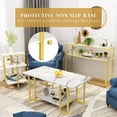 thumbnail image 4 of Cvortll Mid-Century Coffee Table Set of 3, Faux Marble Coffee Table And End Table Sets, 4 of 5