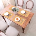 thumbnail image 6 of ZNDUO Placemats, 4 PCS Heat Resistant Stain Resistant Woven PVC Insulation Placemats, Durable Washable Elegant Table Mats for Dining-Orange Mongoose, 18"x12", 6 of 6