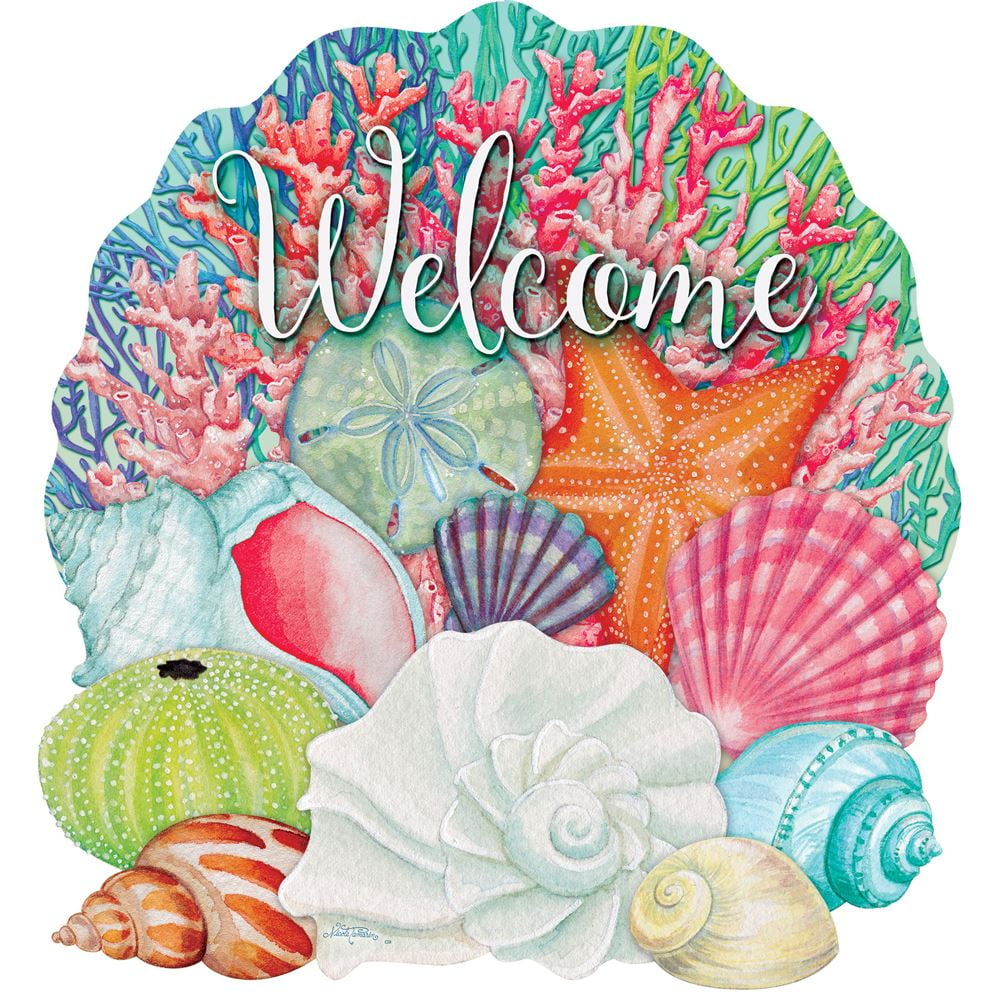 Custom Decor Stepping Stone - Coral and Seashells - Walmart.com