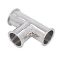 thumbnail image 1 of Conector de manguera de acero inoxidable 304 de 3 vías con triple abrazadera en T para tubería 76, 1 of 14