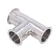 thumbnail image 1 of Conector triple de la instalación de tuberías de la manguera del acero inoxidable 304 de la manera de la camiseta de la abrazadera 3 para la tubería, 1 of 8