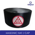 thumbnail image 2 of Royal Arch Masonic Chapter Crown Cap - Black Triple Tau Insignia Machine Embroidery, 2 of 3