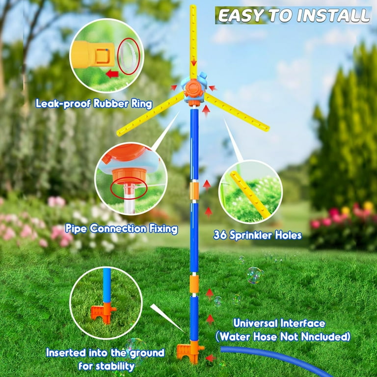 Windmill Sprinkler Toy for Kids - 360° Rotating Outdoor Water