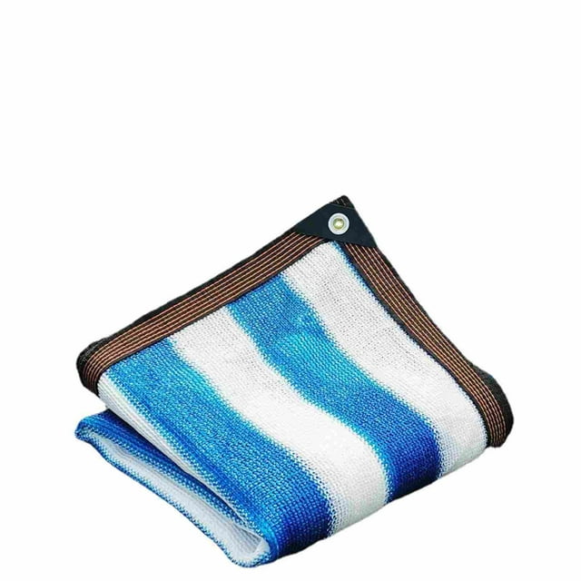 TIMIFIS Filet d'Ombrage Extérieur Toile d'Ombrage Ensoleillée, Pergola et Pare-Soleil de Patio Arrière avec Protection, Matériau contre la Chaleur, Oeillets Renforcés (Rayures Bleues et Blanches) Outils Ménagers