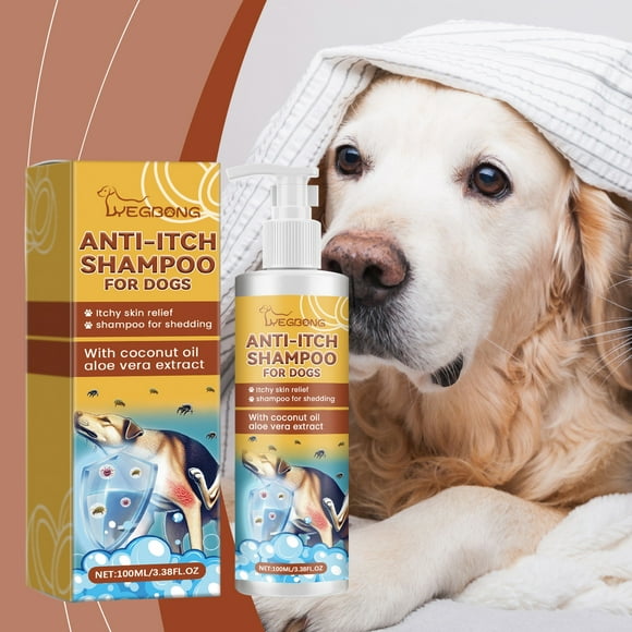 Lisbinx Dog Shampoo Itchy Deodorizing Nourishing Coat 100Ml Tearless Formula with Certified Oatmeal and Chamomile Extract for Sensitive Skin Calming Lavender Scent for Puppies and Adult Dogs