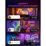 Lepro N1 AI Smart RGB Rope Lights for Christmas, Personalized AI Lighting Designer, LightBeats Music Sync, Color Segment DIY, Voice Control Via App, 9.84ft Wi-Fi & Bluetooth LED Strip Lights