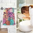 thumbnail image 6 of Coolnut Towels Set of 2 Colorful Sugar Skull Print for Bathroom Kitchen Travel 16×28 inch, Cotton Bath Towels Lightweight Quickdry for Bathroom Ktichen Travel SPA Gym, 6 of 6