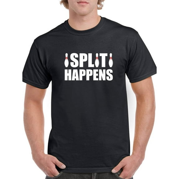 Split Happens Men T-Shirt, Male Small