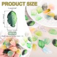 thumbnail image 2 of Cuentas de hoja de vidrio Uxcell, 100 Pcs encantos de hoja de cristal, cuentas espaciadoras checas para hacer joyas de bricolaje, Negro/Verde Oscuro, 2 of 6