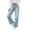 Light Blue, variant on Tqcoqu Women's High Waist Wide Leg Straight Jeans,Double Front Patch Pocket Denim Pants,Single Button Zip Fly Casual Daily Trousers,Light Blue Women's XXS-L