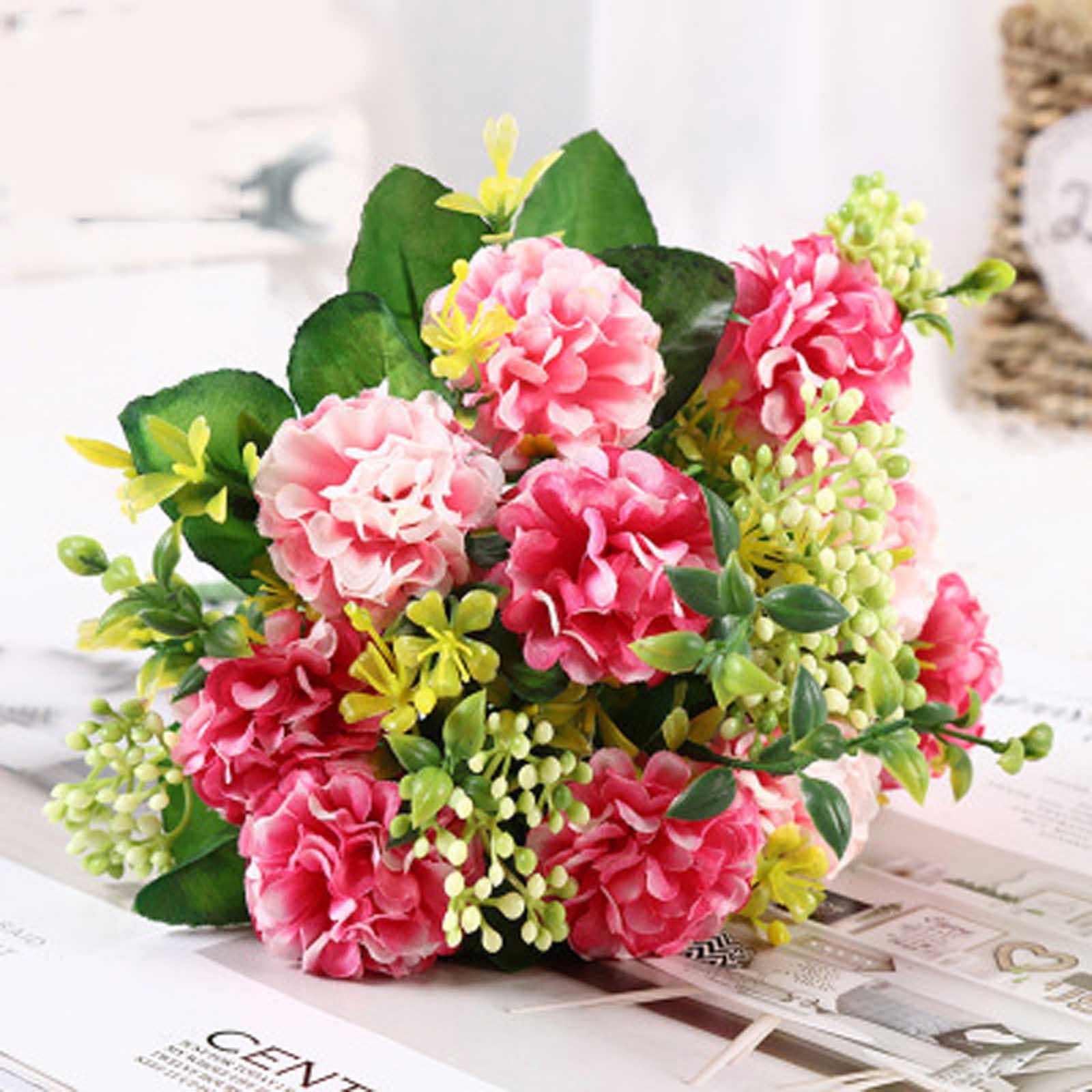 WQQZJJ Home Decor 2PC Fake Flowers Vintage Artificial Silk Flowers Wedding  Home Decoration Gifts For Women On Clearance 