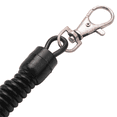 thumbnail image 7 of 10X Lobster Clasp Black Spring Stretchy Coil Cord Strap Keychain Key Chain Rope,10 x Spring Coil Keychain,Black & Silver Tone, 7 of 7