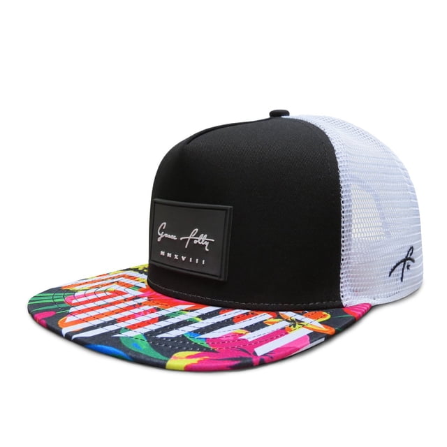 Gorro Trucker Grace Folly Floral Snapback de malla para hombre y mujer