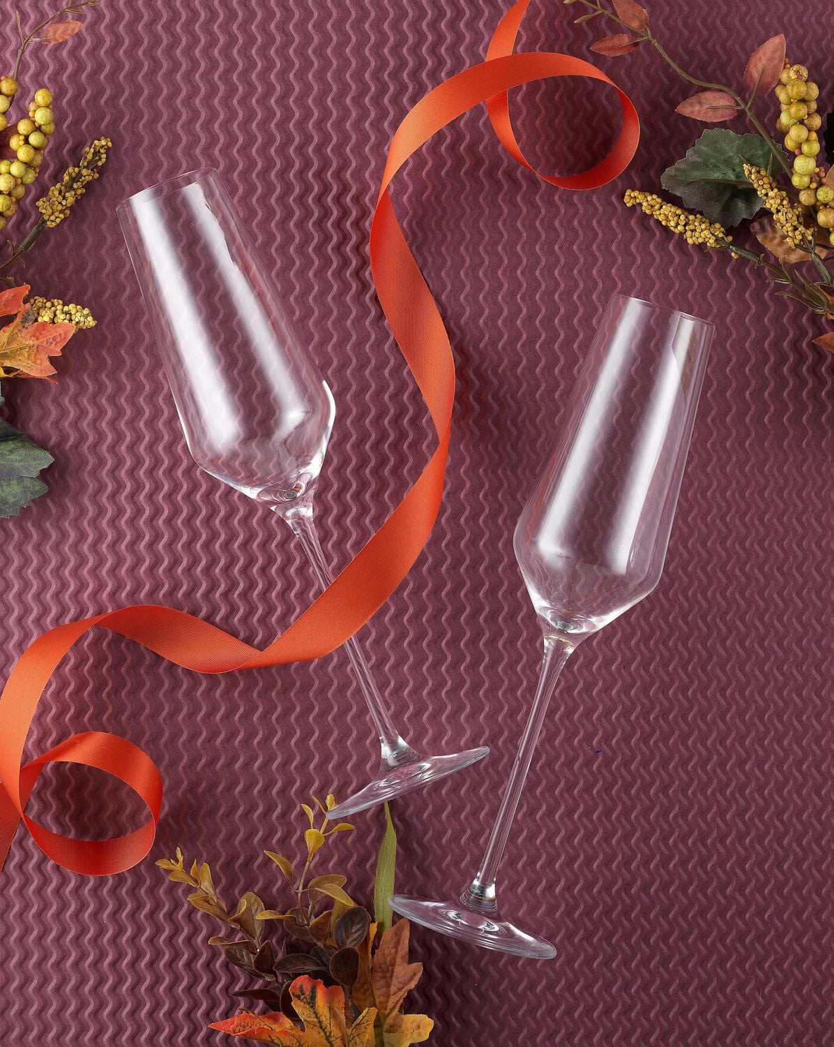 Layla Crystal Champagne Glasses - 6.7 oz - Set of 4