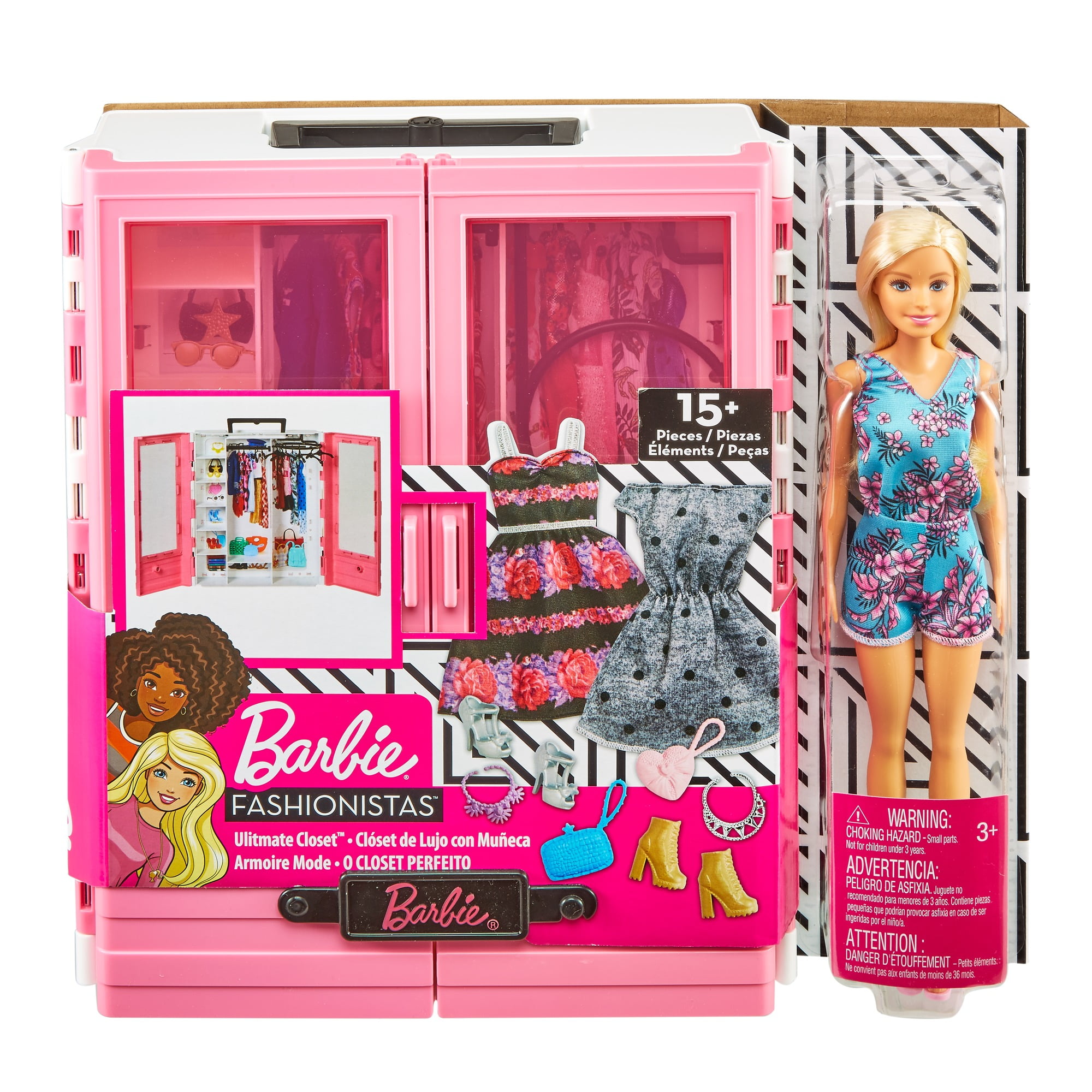 ​Barbie Fashionistas Ultimate Closet Portable Fashion Toy for ‎Multicoloured 