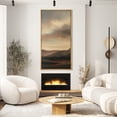 thumbnail image 3 of Large Framed Canvas Art for Living Room Wall Decor, Mountain Clouds Abstract Landscape Canvas Print for Bedroom Decoration - 60"x30" Natural Framed, 3 of 7