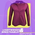 thumbnail image 5 of ACTIVE UNIFORMS Women's Ultra Soft Stretch Zip Up Scrub Jacket (Burgundy, 3X-Large), 5 of 7
