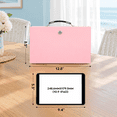 Pink Large Fire Insulated Document Box with Key Lock for Secure Storage ...