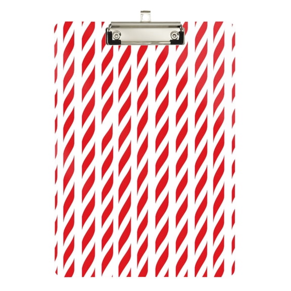 ALAZA Plastic Clipboard A4 Letter Size Decorative Clipboards for Students Women Men 9" x 12.5" Christmas Red Pattern