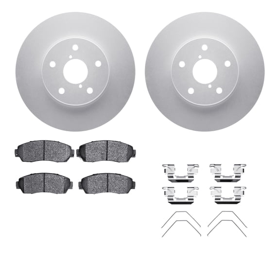 Dynamic Friction Company Front Geospec Brake Rotors with 5000 Advanced Brake Pads includes Hardware 4512-13071