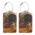 thumbnail image 3 of Naloa Astronaut Exploring Mars Luggage Tag for Suitcase Leather Baggage Tag with Stainless Steel Loop Privacy Cover for Women Men Girls-4 PCS, 3 of 5