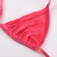 thumbnail image 5 of BOBOGOJP Women's Two Piece Bikini Swimsuit Sexy Ribbed Triangle Top Bathing Suits String Cheeky Bikini Sets Hot Pink for Size XL, 5 of 8