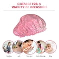 thumbnail image 7 of KLL Sparkly Pink Glitter Pattern Shower Cap & Bath Cap for Women,Reversible Oversized Waterproof Shower Caps for all Hair Lengths,Elastic Reusable Bathing Hair Cap, 7 of 7