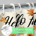 thumbnail image 4 of Hello Fall Shower Curtain, Fall Floral Flowers Shower Curtains for Bathroom, Autumn Thanksgiving Day Harvest Farmhouse Decor Waterproof Fabric with Hooks 72x72 Inch, 4 of 6