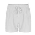 thumbnail image 4 of Mlzmgr Linen Shorts for men 7" Inseam Drawstring Elastic Waisted Casual Shorts Everyday Wear Lounge Shorts S-3XL, 4 of 6