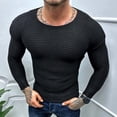 thumbnail image 2 of Vedolay Mens Lightweight Sweaters 2023 Long Sleeve Slim Knitted Sweaters Tops for Men Fall Black,3XL, 2 of 5