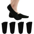 thumbnail image 1 of Women's Toe Socks No Show Cotton Five Finger Socks Athletic Running 4 Pack, 1 of 4