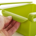 thumbnail image 5 of 1 Refrigerator Storage Box Green Slide Kitchen Fridge Freezer Space Saver Organizer Storage Rack Shelf Holder Gn, 5 of 8