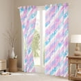 thumbnail image 3 of Feelyou Dreamy Rainbow Print Blackout Curtains Set of 2 (52x84 Each) for Child, Watercolor Stripes Lines Window Curtains, Cartoon Stars Curtains and Drapes, Living Room Curtains Decor, 3 of 6