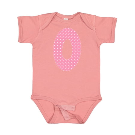

Inktastic Pink and White Polka Dots Letter O Gift Baby Boy or Baby Girl Bodysuit